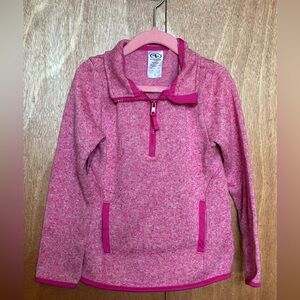 Athletic Works Pink Kids Quarter-Zip Fleece Hoodie